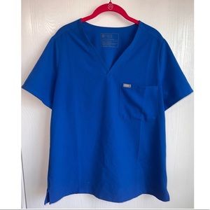 Figs Catarina One-Pocket Scrub Top - Royal Blue
